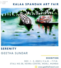 My first Exhibition experience – Kala Spandan Art Exhibition which was conducted between December 1 to 3, 2024 at Nehru Centre, Worli, Mumbai.